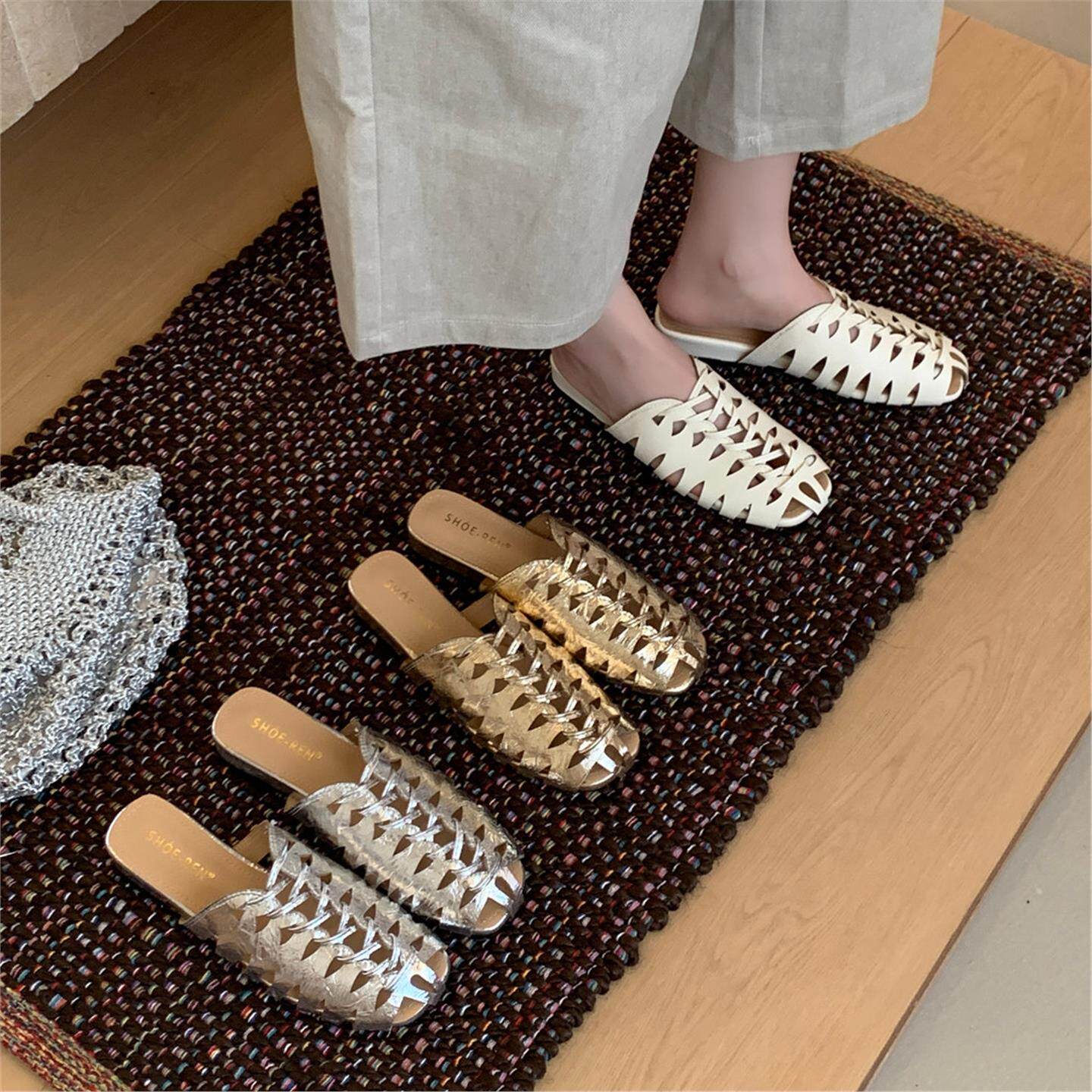 Women Shoes Luxury Brand - luxury brand Handmade Weaving Mesh Hollow