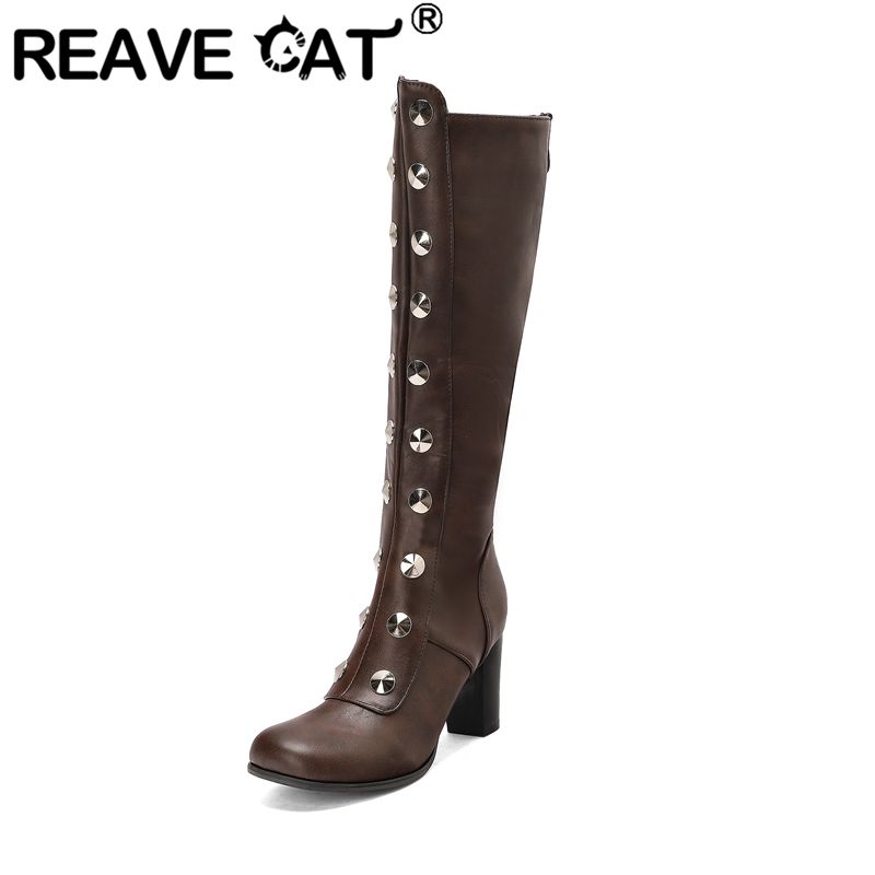 Zip Up Boots Short - REAVE CAT Female Knee High Boots