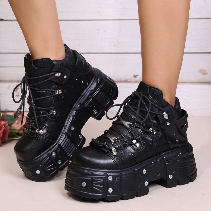 Women'S Shoes Com - New Women Shoes Punk Style Lace-up
