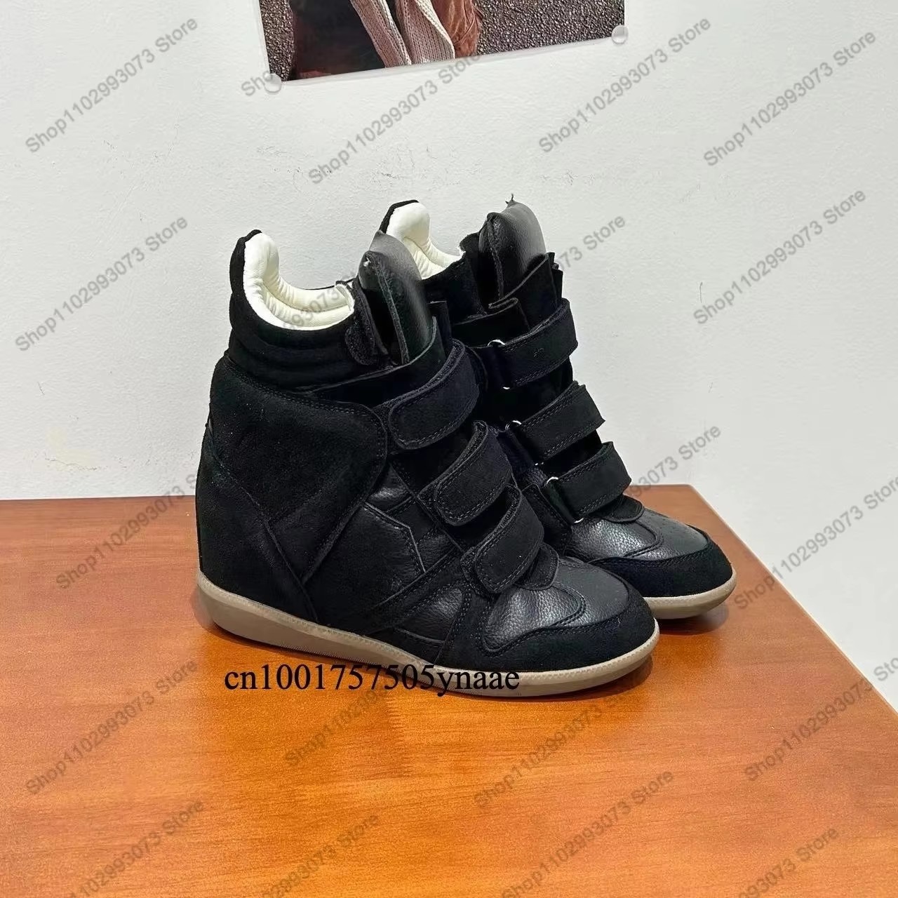 Women'S Shoes Com - Women Hidden Wedge Heel High‑Top Sneakers
