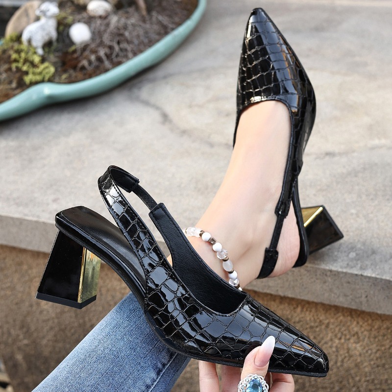 Summer High Heels Sandals Wome - Women'S Shoes Round Toe 评论和价格
