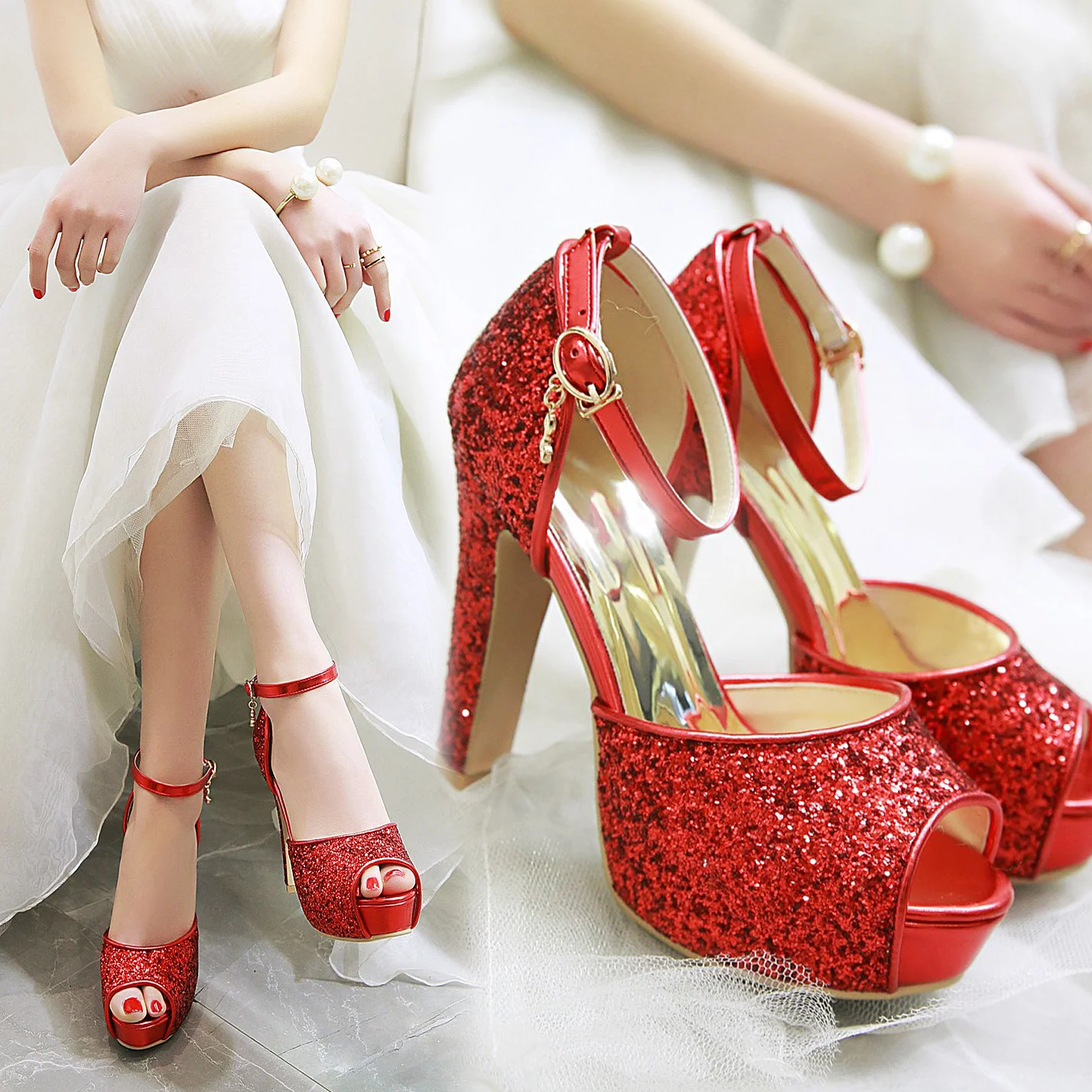 Silver Summer Women High Heel  - Women Shoes Formal 评论和价格