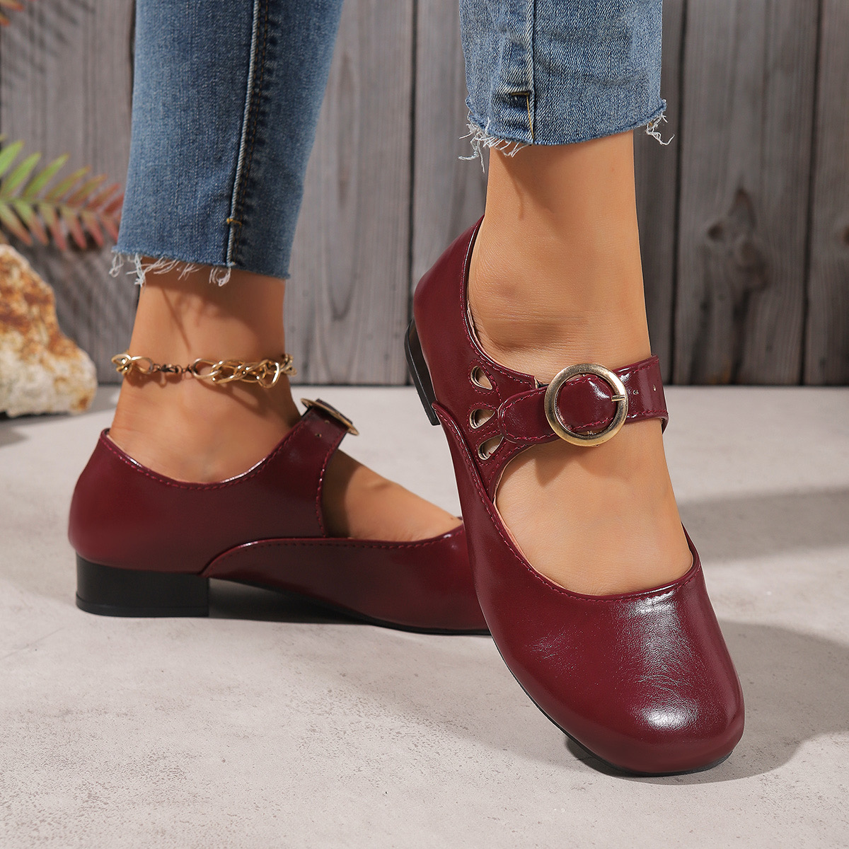 Women's Fashion New Buckle Des - Women'S Shoes Round Toe 评论和价格
