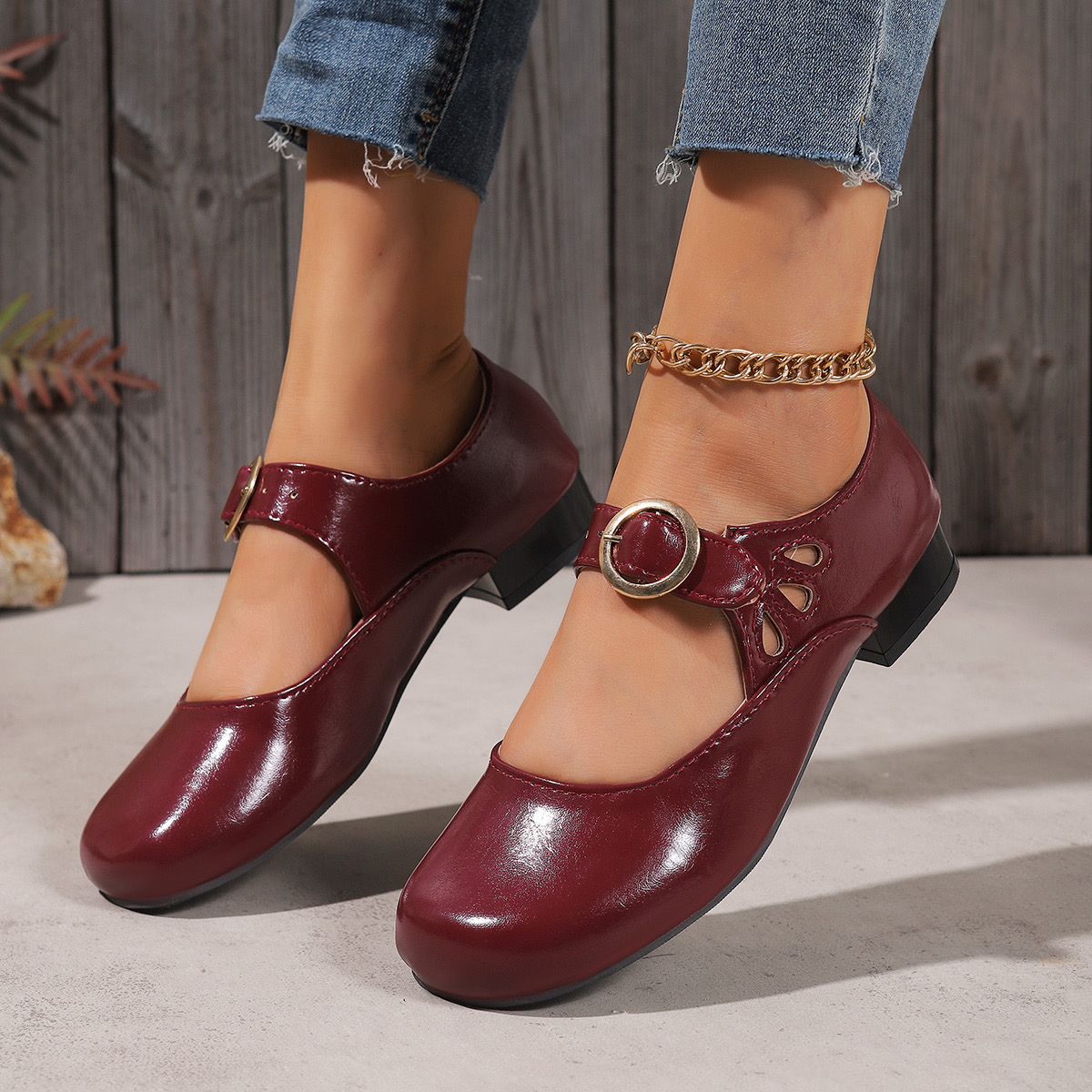 Women's Fashion New Buckle Des - Women'S Shoes Round Toe 评论和价格