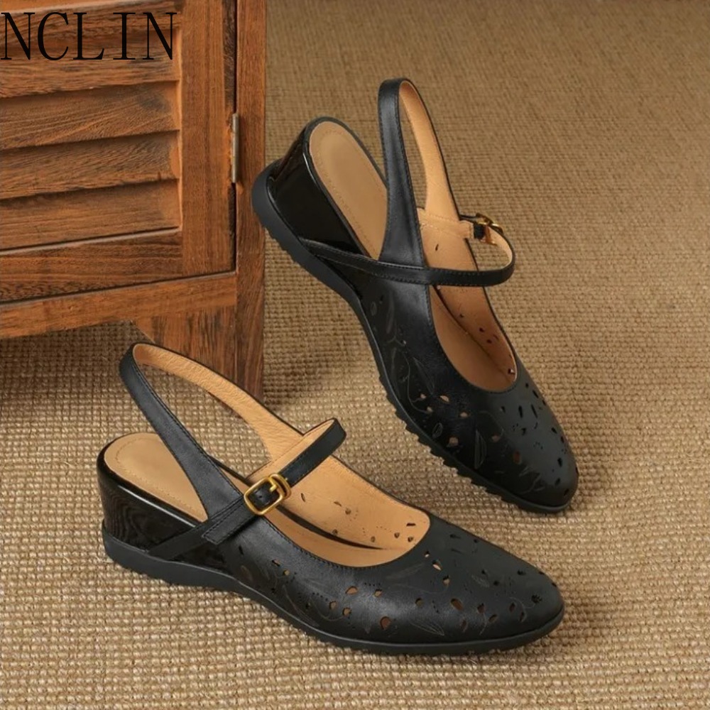 2026 New Casual Wedge Slingbac - Cork Wedge Sandal 评论和价格