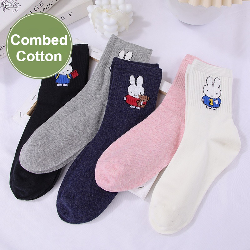 Kawaii Miffy Crew Socks Women  - Women'S Shoes For Crews 评论和价格