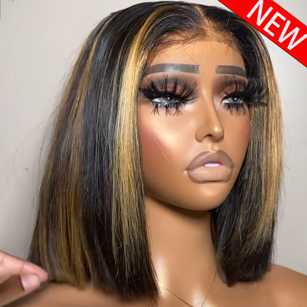 100% Human Hair Wig Highlight  - Women'S Shoes Bobs 评论和价格