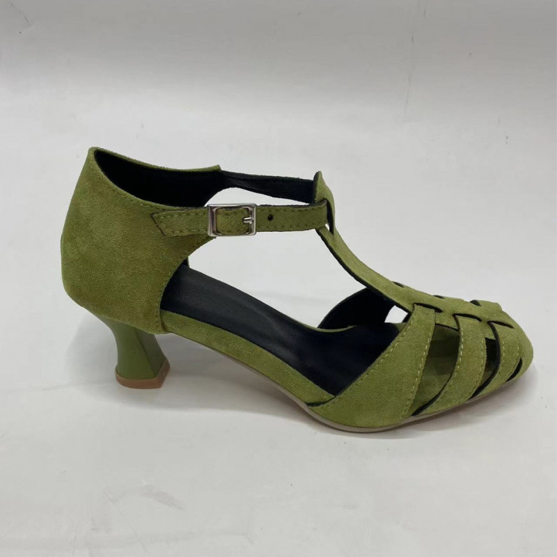 Women's Green Suede Kitten Hee - Women Shoes Formal 评论和价格