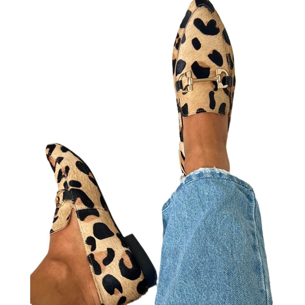 Large Size 40-43 Leopard Print - Women Shoes Mules 评论和价格