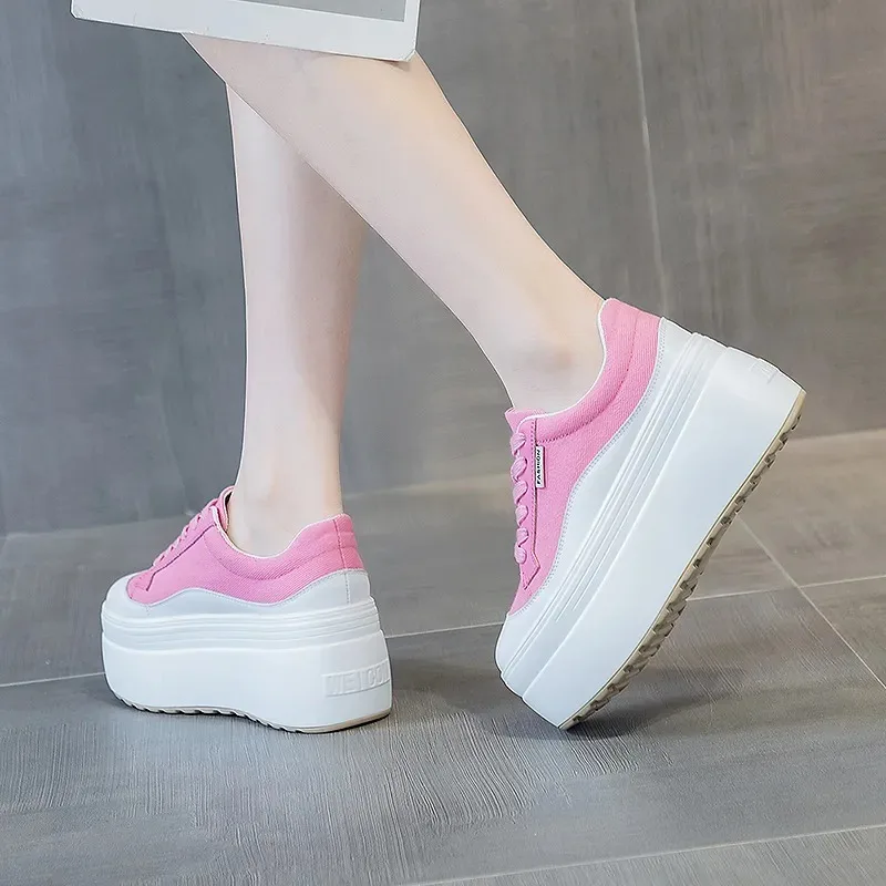 8cm New Canvas Genuine Leather - Women'S Shoes Com 评论和价格