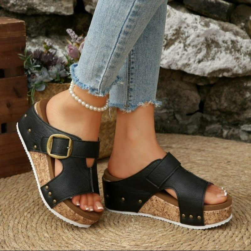 Women's Platform Shoes Wedge H - Cork Wedge Sandal 评论和价格