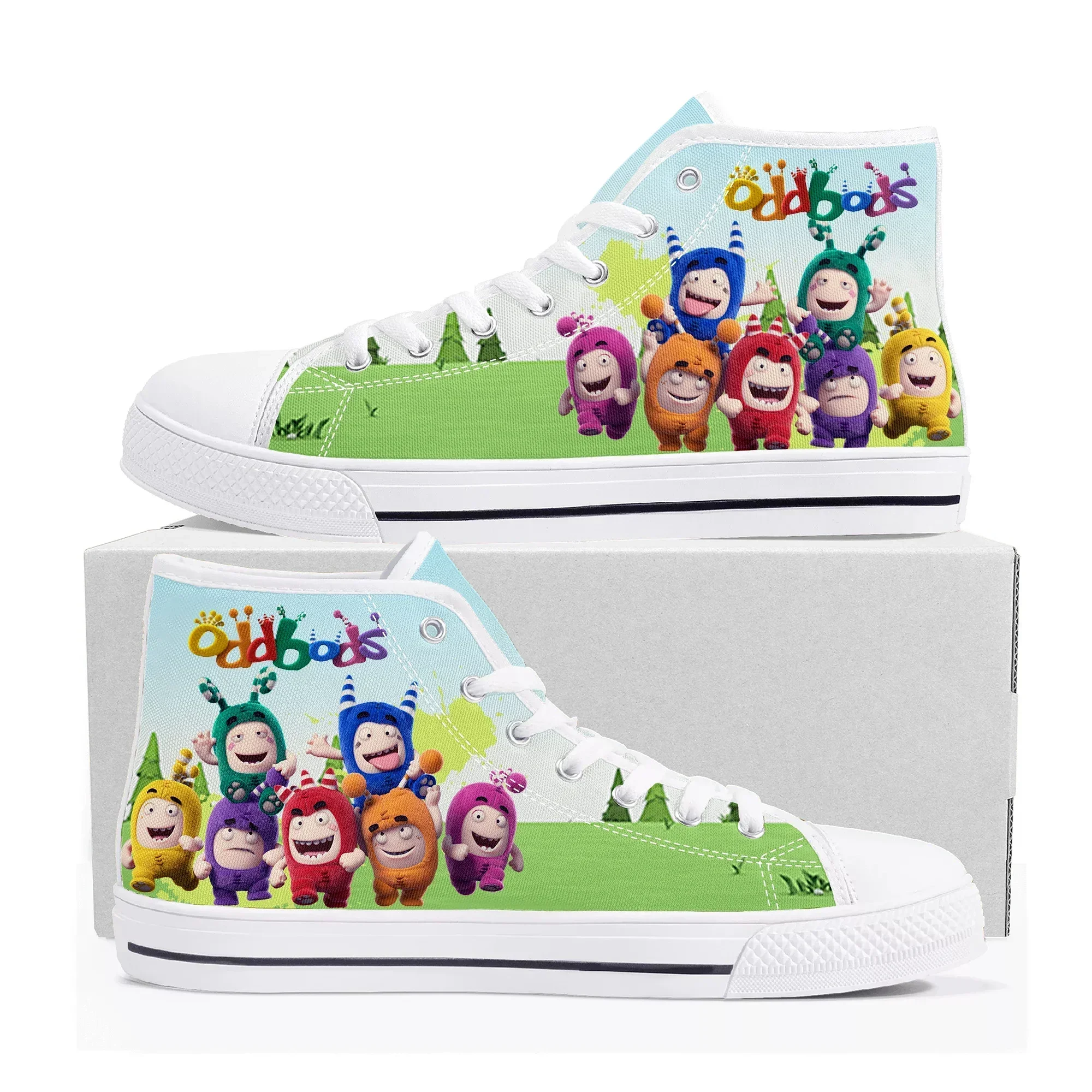 Oddbods High Top Sneakers Mens - Women Shoes Singapore 评论和价格
