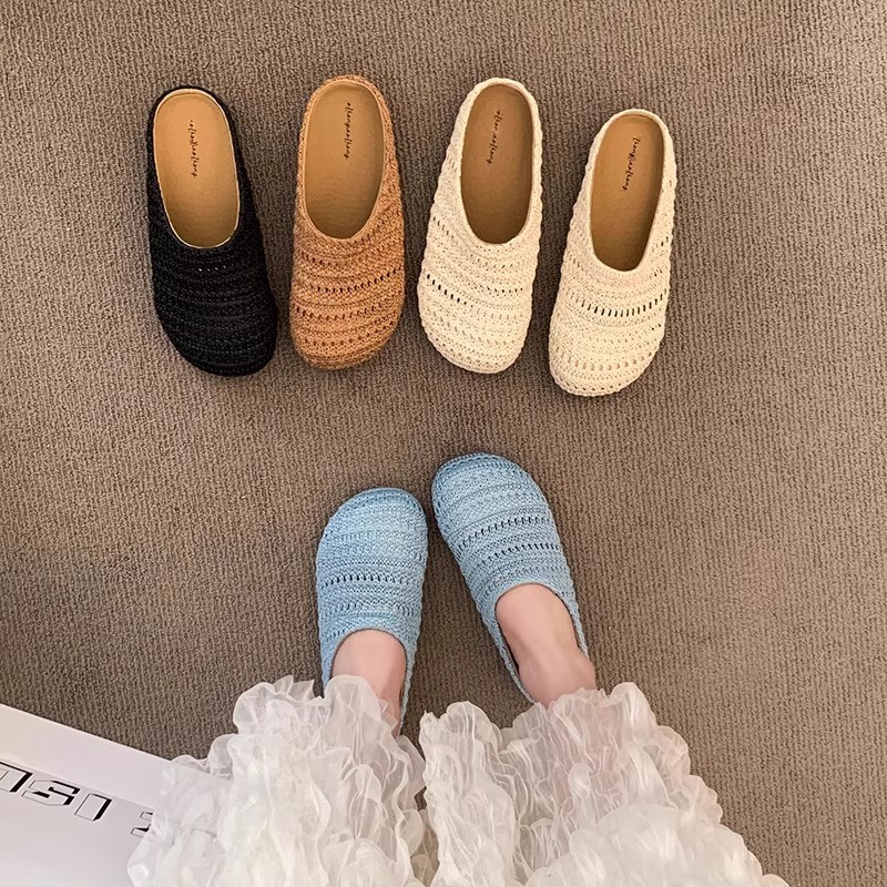 Women Raffia Woven Mule Slippe - Women Shoes Mules 评论和价格