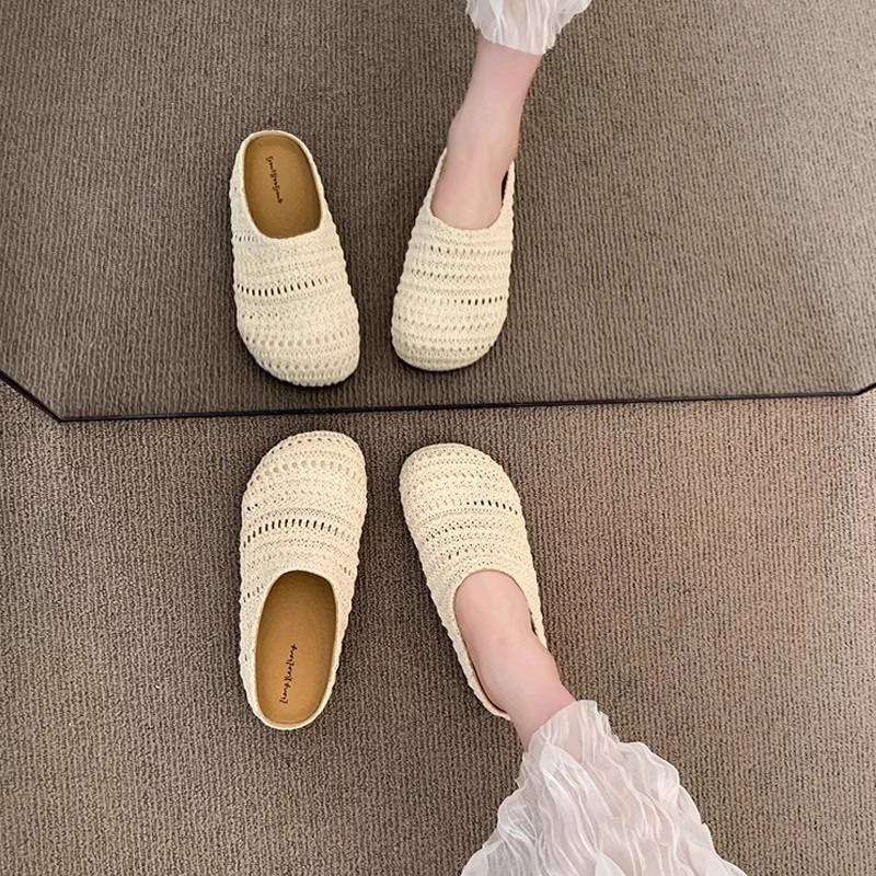 Women Raffia Woven Mule Slippe - Women Shoes Mules 评论和价格