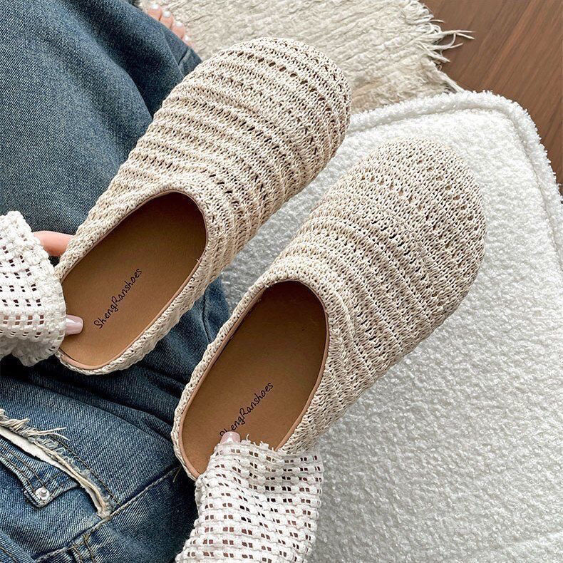 Women Raffia Woven Mule Slippe - Women Shoes Mules 评论和价格