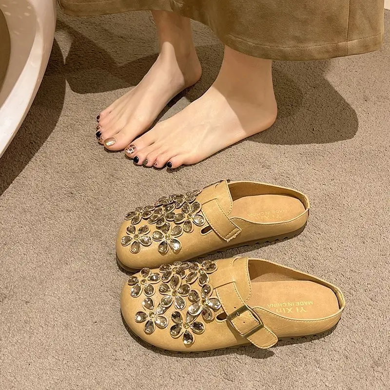 Women's Floral Rhinestone Buck - Women Shoes Mules 评论和价格