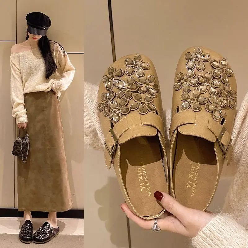 Women's Floral Rhinestone Buck - Women Shoes Mules 评论和价格
