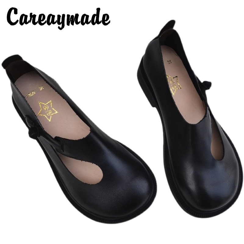 Careaymade-Genuine Leather Big - Women'S Shoes 评论和价格