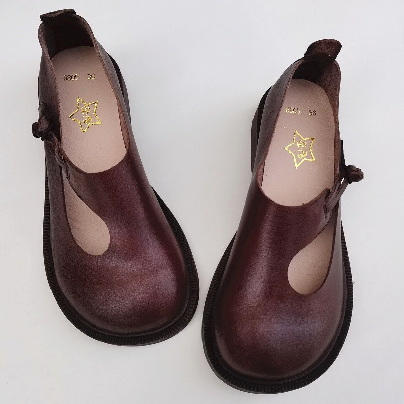 Careaymade-Genuine Leather Big - Women'S Shoes 评论和价格