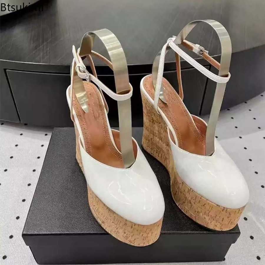 Women's Patent Leather Wedge S - Cork Wedge Sandal 评论和价格
