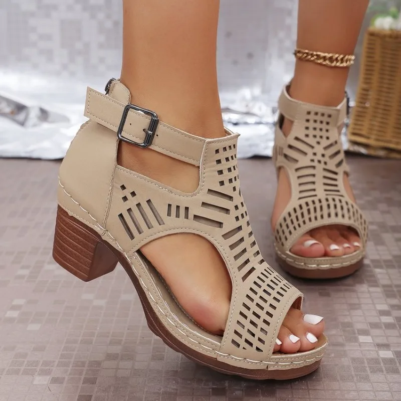 Roman Style Women'S Sandals Br - Cork Wedge Sandal 评论和价格