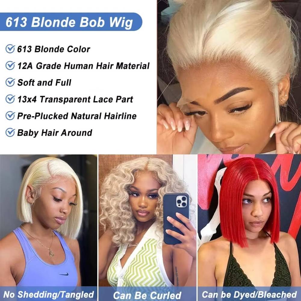 Honey Blonde 613 Short Bob Wig - Women'S Shoes Bobs 评论和价格