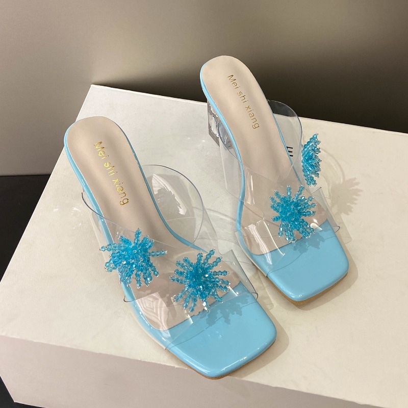New Women High Heels Water Dia - Women Shoes Mules 评论和价格