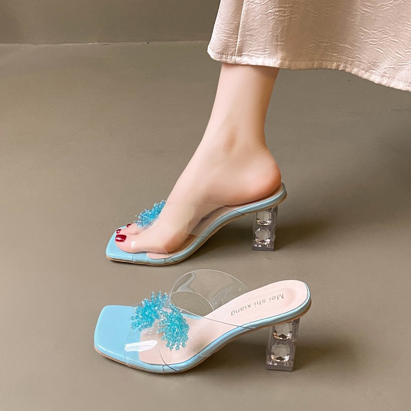 New Women High Heels Water Dia - Women Shoes Mules 评论和价格