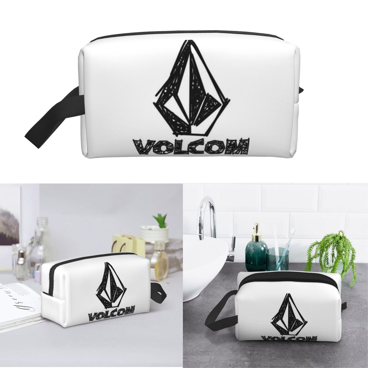 V-Volcom Logo Makeup Bag Cosme - Women'S Shoes Louis Vuitton 评论和价格