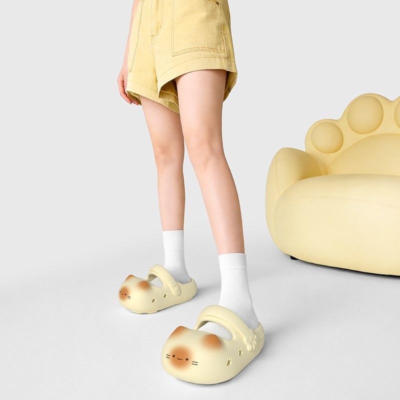 New creative black cat slipper - Women Shoes Mules 评论和价格
