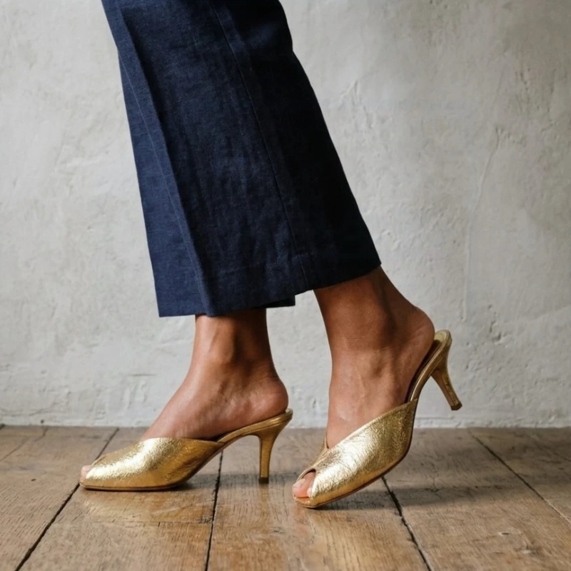 Women's Pumps Designer Gold Wo - Women Shoes Mules 评论和价格