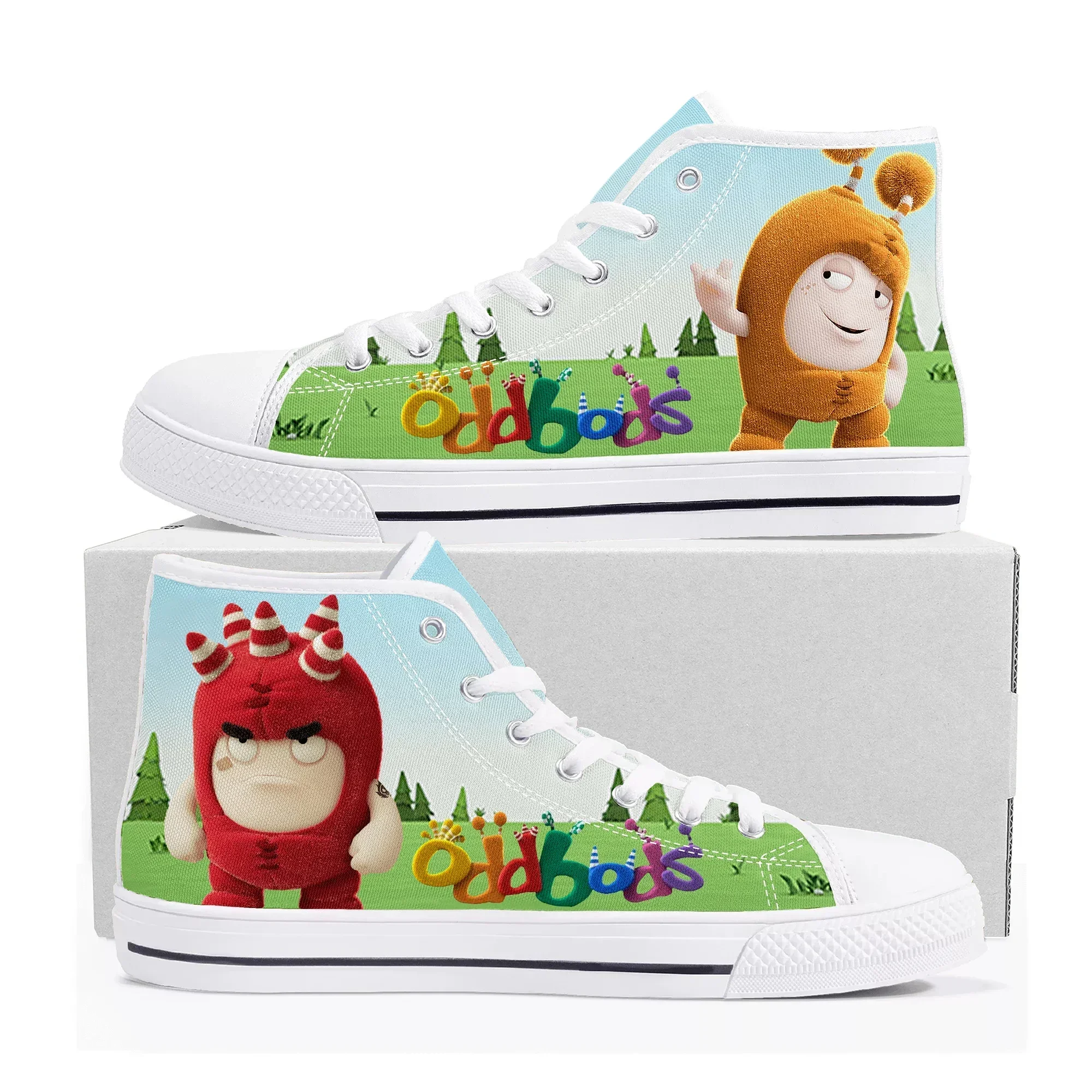 Oddbods High Top Sneakers Mens - Women Shoes Singapore 评论和价格