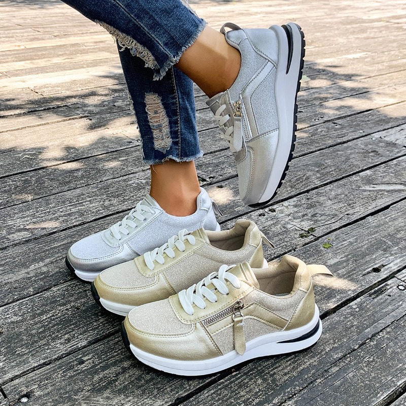 Casual Breathable Mesh Lace Up - Women'S Shoes Running Sports 评论和价格